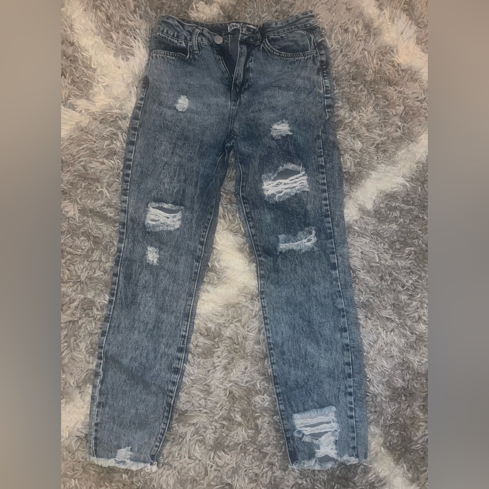 YMI Blue Skinny Distressed Jeans